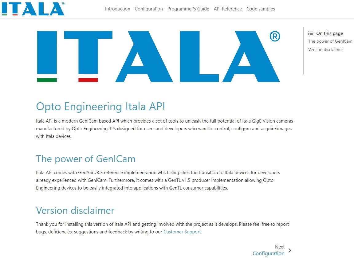 ITALA API documentation