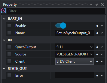 OEVIS Setup Synch Output