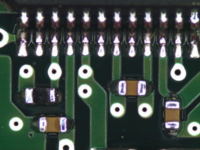 Electronic board imaged by a TCZR, full magnification